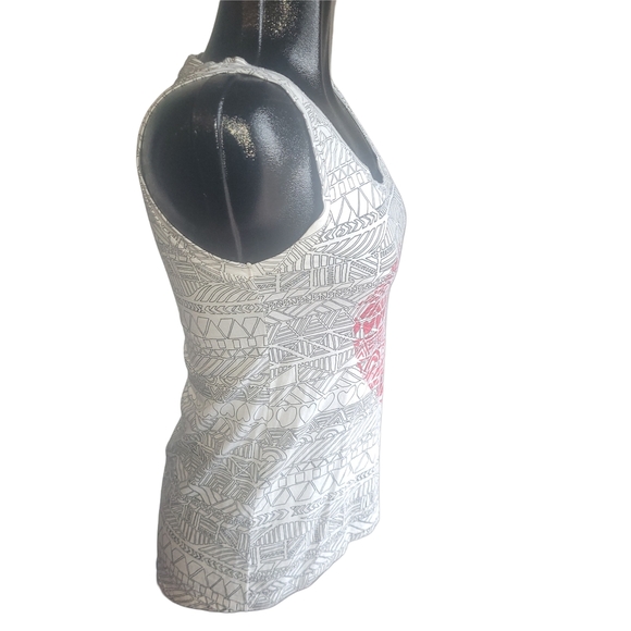 Desigual Abstract Print Tank Top With Heart Pattern XS - Picture 3 of 6